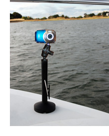 Kayacam with Canon PowerShot D10 on sailboat