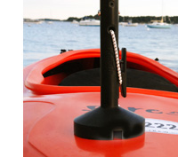Kayapod Camera Mount with Brinno Garden Watch Cam on Boston Whaler