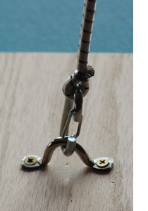 pad eye on sailboat deck