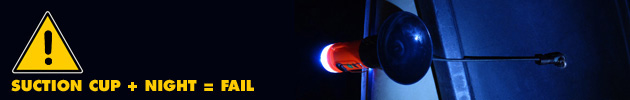 Suction cup kayak light