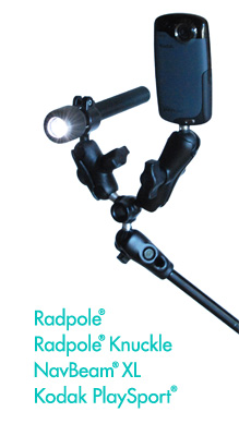 NavBeam on Radpole with Kodak PlaySport