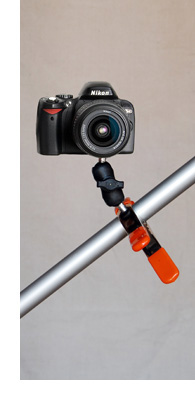 nclamp clamping camera mount with nikon slr camera