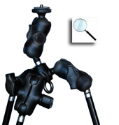 SuckerPod kayak video camera tripod with bungee eye.