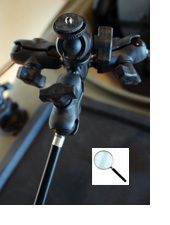 SuckerPod suction cup camera tripod head and 1/4"-20 stud