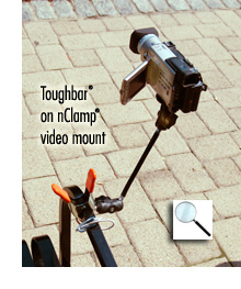 Toughbar extension arm with nclamp video clamping mount