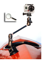 Toughbar extension arm with Kayalu/RAM Locking Suction camera mount