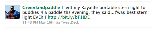 Greenland Paddle Kayalite testimonial