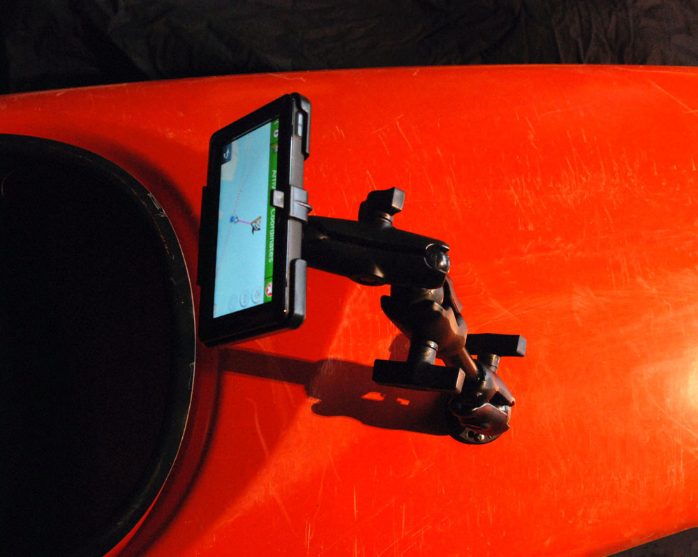 Surfpole® multipurpose kayak gear mount for camera head, GPS, portable