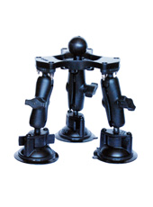Claws-All  inchesShorty inches Tripod with RAM Mounts  inchesC inches Ball and 3 Contour-adapting Power-locking Suction Feet