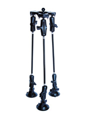 Claws-All Tripod with RAM Mounts  inchesB inches Ball and 3 Contour-adapting Power-Locking Suction Feet