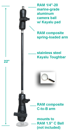 Kayalu SOT-Master camera mount for sit-on-top kayaks