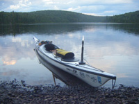Kayalite kayak light on lake