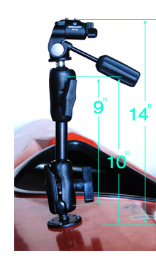 Surfpole uses RAM Mounts components including a ball-and-socket coupler arm.