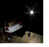 Radpole installed on Boston Whaler powerboat for use as stern light.